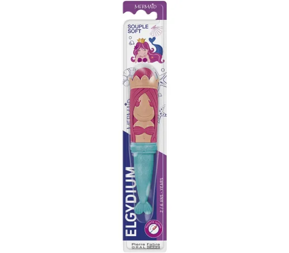 Brosse à dents enfant sirène Elgydium - une brosse à dents - image 1