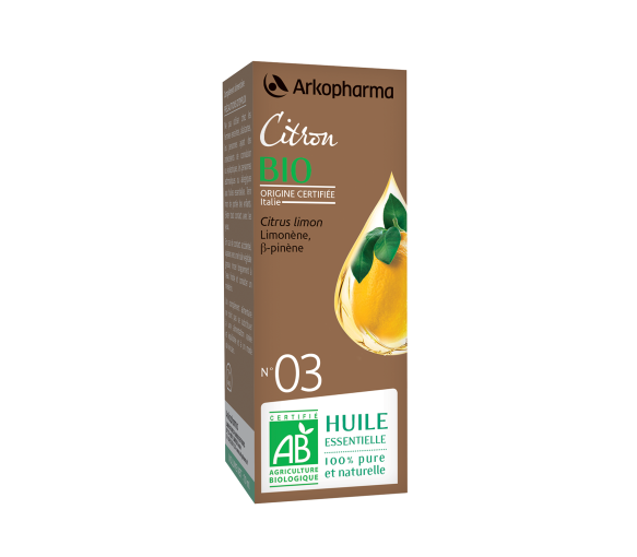 Huile essentielle Citron bio n°03 Arkopharma - flacon de 10 ml