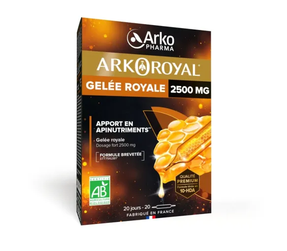 ArkoRoyal Gelée royale bio 2500mg Arkopharma - boîte de 20 ampoules - image 1
