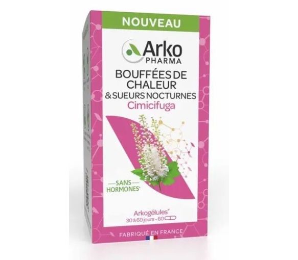 Arkogélules bouffées de chaleur Arkopharma - boîte de 60 gélules