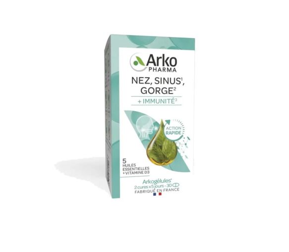 Arkogélules nez, sinus, gorge + immunité Arkopharma – 30 capsules - image 3
