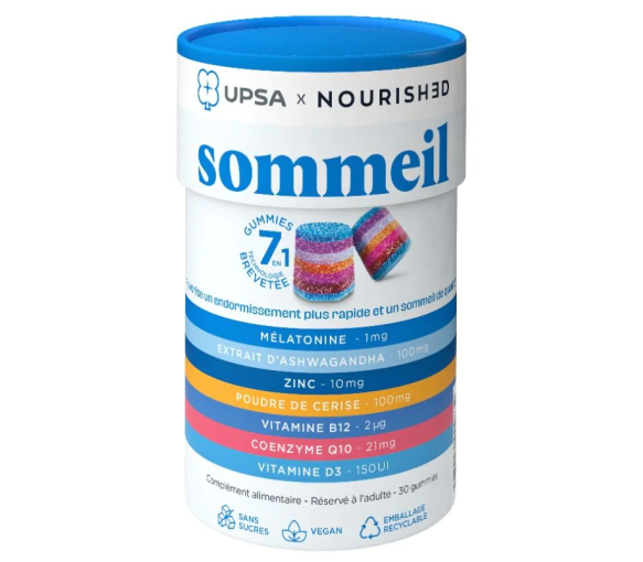 Gummies sommeil 7en1 Upsa x Nourished - boite de 30 gummies - image 1