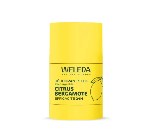 Déodorant rechargeable citrus bergamote Weleda - stick de 50g