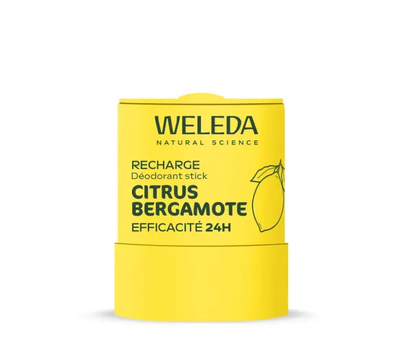 Recharge déodorant stick citrus bergamote  Weleda - recharge de 50g