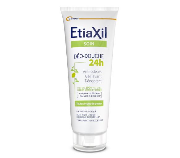 Déo-Douche 24H Gel lavant déodorant citron jaune et litsée Etiaxil - tube de 200 ml - image 1