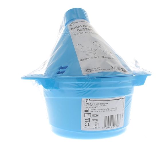 Inhalateur plastique 2 tailles de masque enfant/adulte Cooper - un inhalateur - image 1