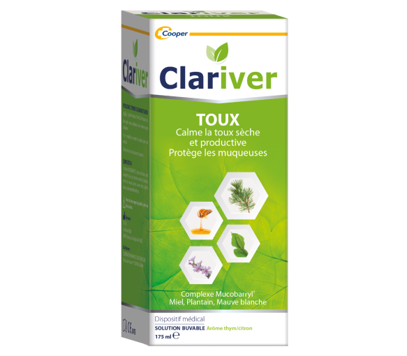 Clariver sirop toux arôme thym et citron Cooper - flacon de 175 ml - image 1