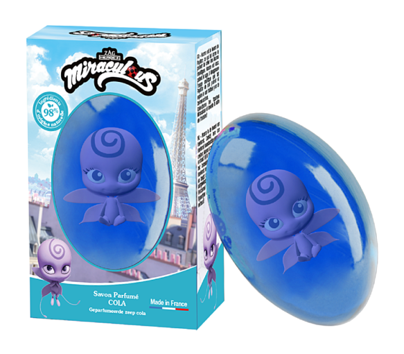 Savon solide Cola figurine Nooroo Le Comptoir du Bain x Miraculous - pain de 75g