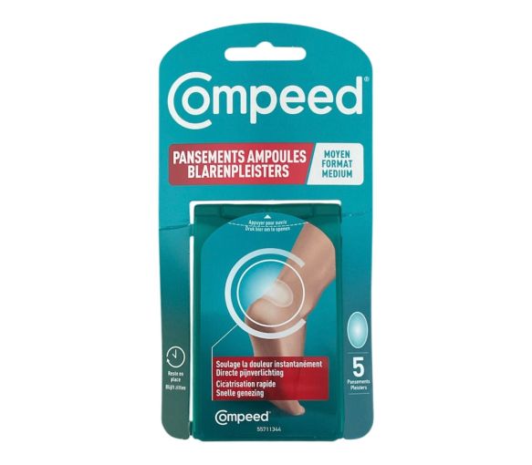 Pansements ampoules moyen format Compeed - boite de 5 pansements