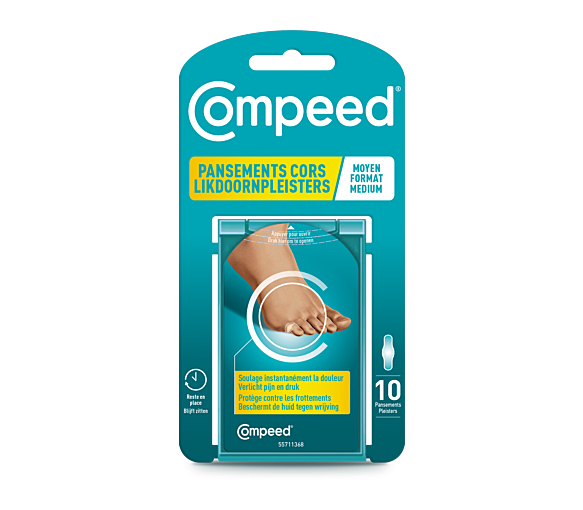 Pansement Cors moyen format Compeed - boite de 10 pansements
