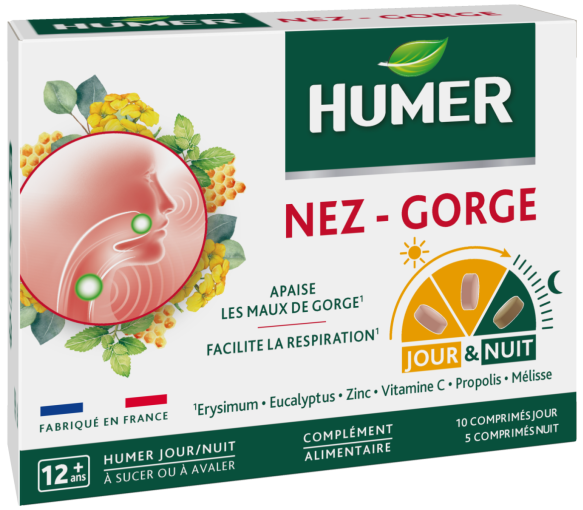 Humer Jour et Nuit nez gorge - boite de 15 comprimés - image 1