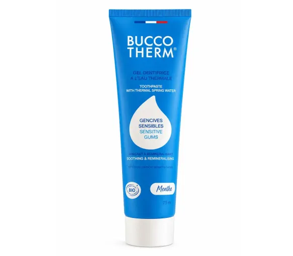 Gel dentifrice à l'eau thermale bio gencives sensibles Buccotherm - tube de 75ml