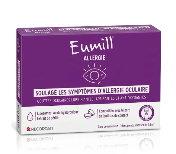 Gouttes Allergie oculaire Eumill - boite de 10 unidoses de 0,5ml