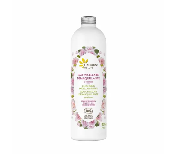 Eau micellaire démaquillante à la rose Fleurance Nature - flacon de 400ml