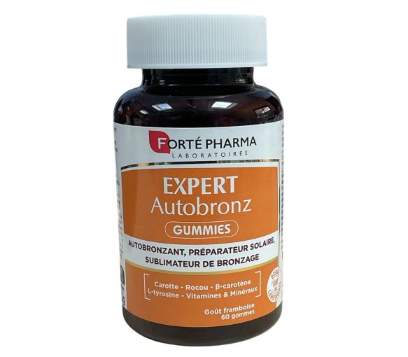 Expert Autobronz gummies goût framboise Forté Pharma - pot de 60 gommes - image 1