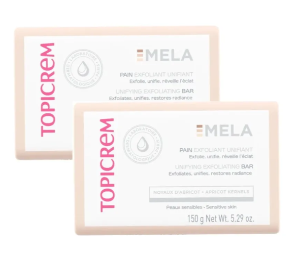Mela pain exfoliant unifiant Topicrem - lot de 2 pains de 150g