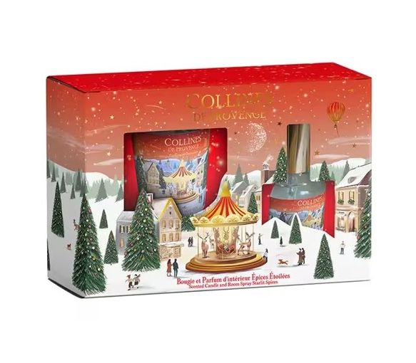Coffret bougie et parfum d'intérieur épices étoilées Collines de Provence - 2 produits - image 1