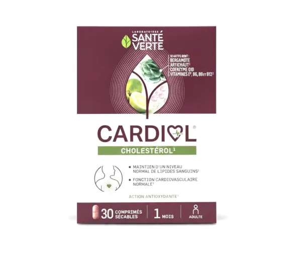 Cardiol Cholestérol Santé Verte - boîte de 30 comprimés sécables - image 1