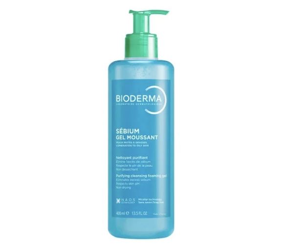 Sébium gel moussant nettoyant purifiant Bioderma - flacon-pompe de 400ml - image 1