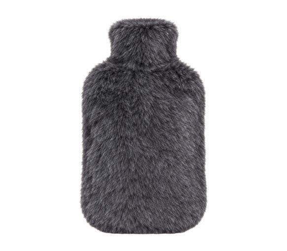 Bouillotte à eau et sa housse polaire anthracite Calindoo – 2 L - image 1