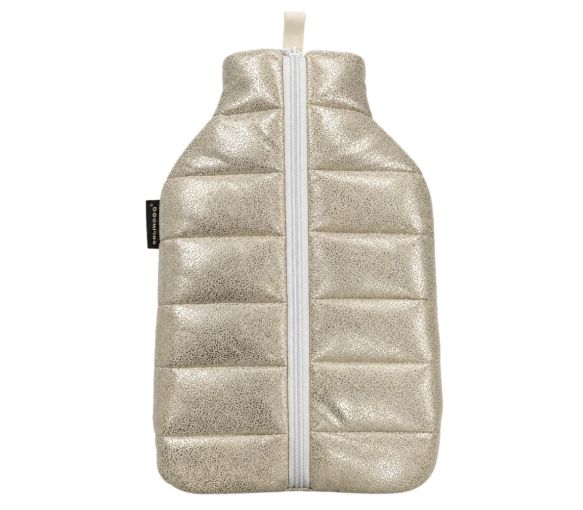 Bouillotte à eau et sa housse doudoune perle Calindoo – 2 L - image 1