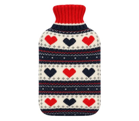 Bouillotte à eau et sa housse tricot Winter Love Calindoo – 2 L - image 1