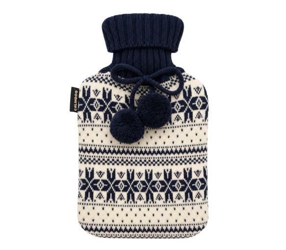 Bouillotte à eau et sa housse tricot étoile du nord Calindoo – 2 L