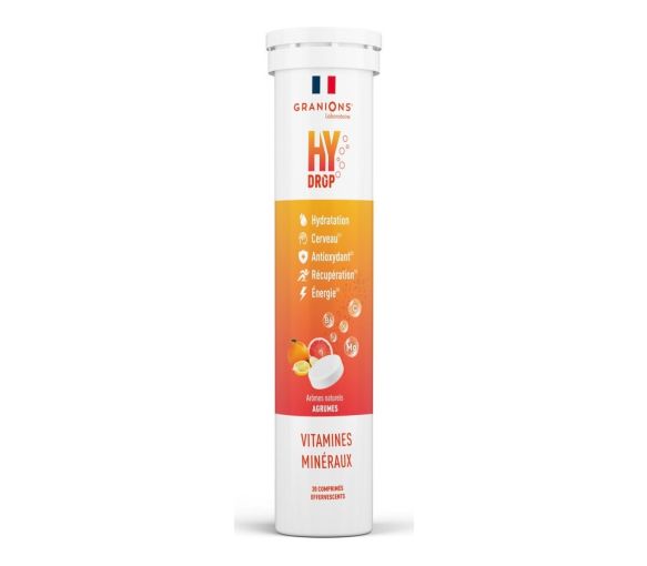 Hydrop solution d'hydratation arôme agrumes Granions - tube de 20 comprimés effervescents