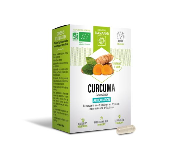Curcuma bio Dayang - boîte de 30 gélules