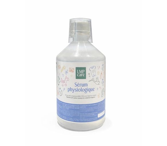 Sérum physiologique stérile 0,9% LMP Care - flacon de 500ml