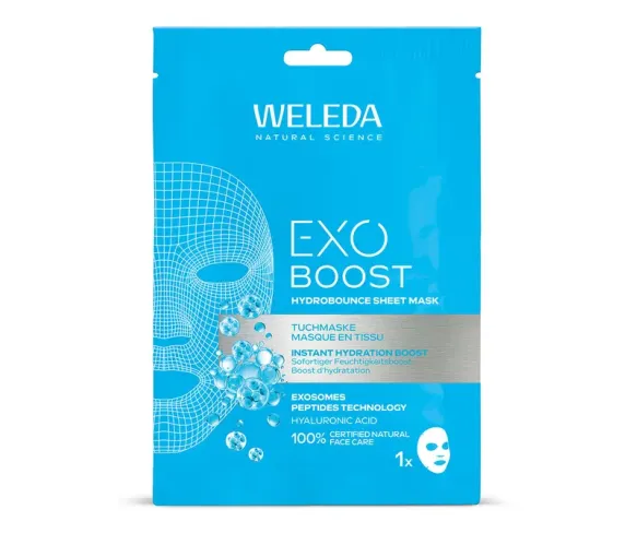 Exo Boost Hydrobounce masque en tissu Weleda - un masque