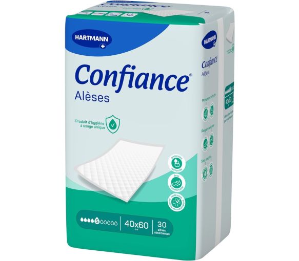 Confiance alèses 5 gouttes 40x60cm Hartmann - 30 alèses absorbantes - image 1