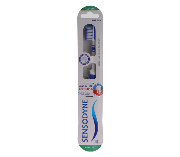Brosse à dents sensibilité gencives Medium Sensodyne - une brosse à dents