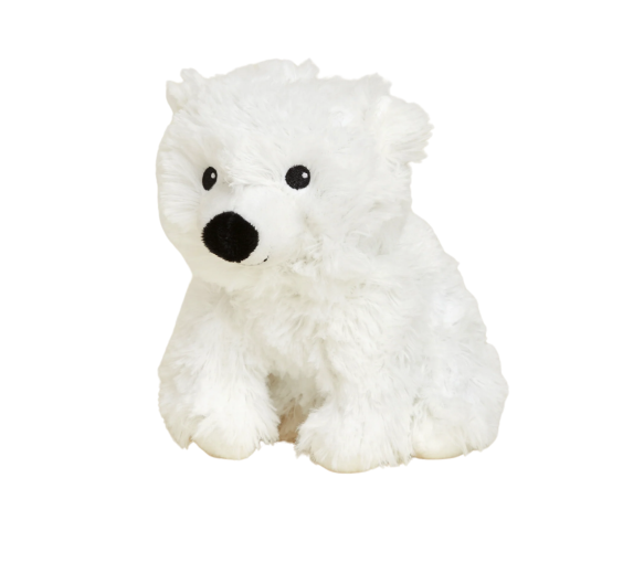 Cozy peluche bouillotte Warmies Ours polaire Soframar - 1 bouillotte de 27 cm