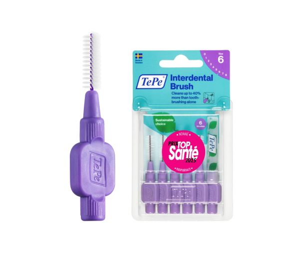 Brossettes interdentaires originales violet taille 6 (1.1 mm) TePe - image 1