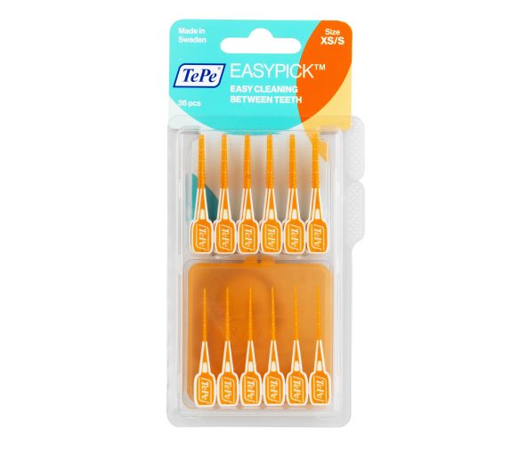 Easy Pick Cure-Dents TePe – silicone orange 36 unités - image 1
