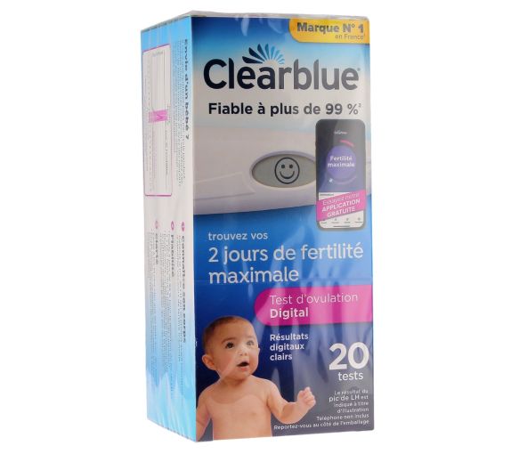Test d'ovulation digital Clearblue - boite de 20 tests - image 1
