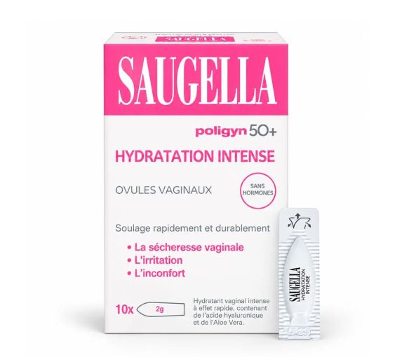 Poligyn 50+ hydratation intense Saugella – 10 ovules vaginaux - image 1