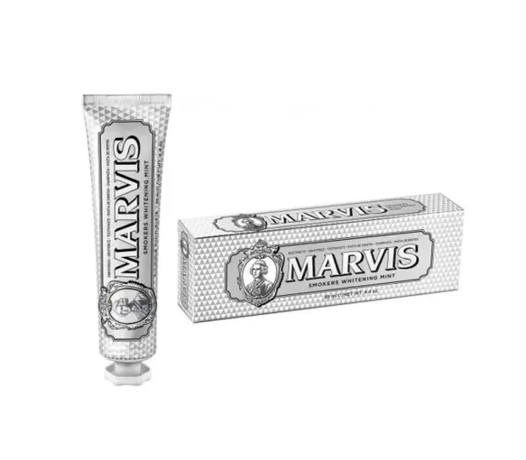 Smokers Whiteining Mint Dentifrice blanchissant pour les fumeurs Marvis - tube de 85ml