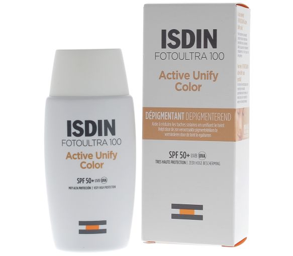 Active Unify Color dépigmentant SPF 50+ Foto Ultra 100 Isdin - flacon de 50ml - image 1