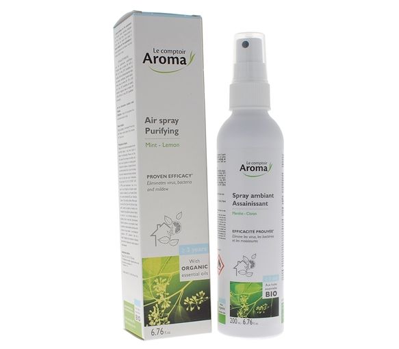 Air Pur Spray assainissant menthe citron Le Comptoir Aroma - spray de 200 ml