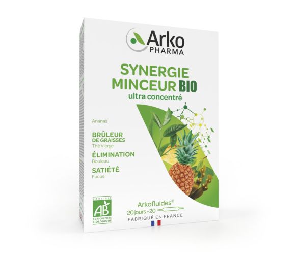 Arkofluides Synergie Minceur BIO solution buvable en ampoule Arkopharma - boîte de 20 ampoules - image 1