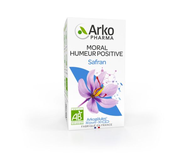 Arkogélules Safran moral humeur positive bio Arkopharma - boîte de 30 gélules - image 1
