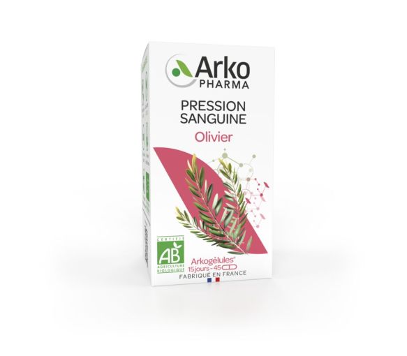 Arkogélules Olivier bio pression sanguine Arkopharma - boite de 45 gélules - image 1