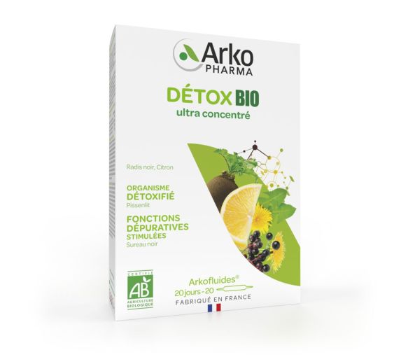 Arkofluides détox bio Arkopharma - boîte de 20 ampoules - image 1