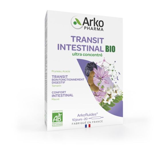 Arkofluides transit intestinal bio Arkopharma - boîte de 20 ampoules - image 1