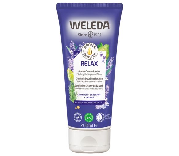 Aroma Shower Relax Crème de douche relaxante bio Weleda - tube de 200 ml