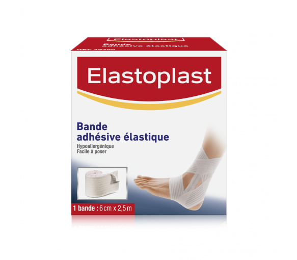 Bande adhésive élastique sport Elastoplast - bande de 6 cm x 2,5 cm