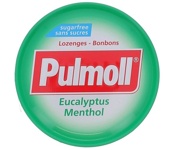Bonbons Eucalyptus Menthol sans sucres Pulmoll - boîte de 45 g
