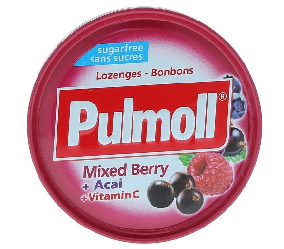 Bonbons fruits rouges sans sucres Pulmoll - boîte de 45 g - image 1